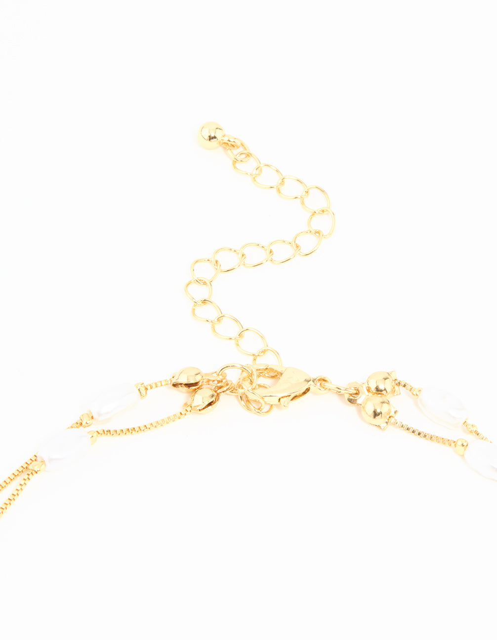 Gold Plated Pearl Layered Necklace