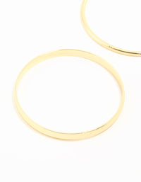 Gold Plated Smooth Bangles 2-Pack - link has visual effect only