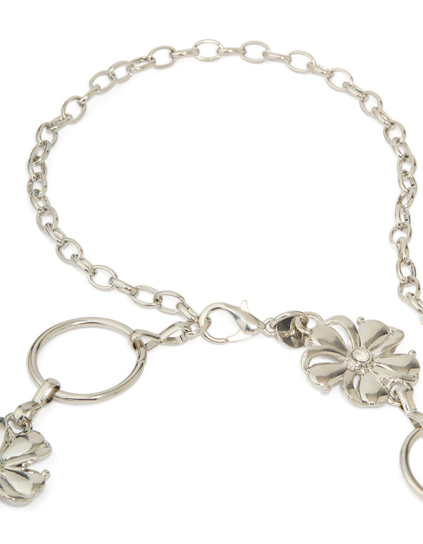 Silver Circle & Flower Belt