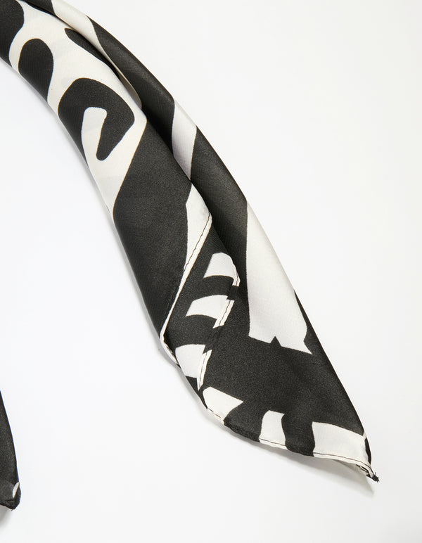 Zebra Print Fabric Scarf