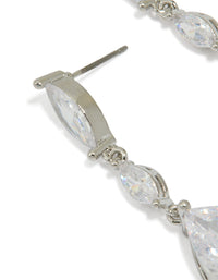 Silver Cubic Zirconia Teardrop Earrings - link has visual effect only