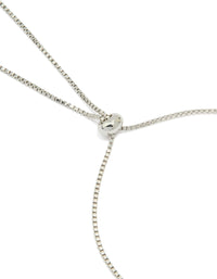 Silver Cubic Zirconia Circle Toggle Bracelet - link has visual effect only