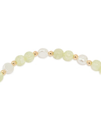 Gold Green Beaded Toggle Necklace - link has visual effect only