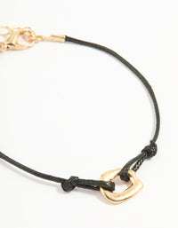 Gold Pearl & Cord Bracelet 5-Pack - link has visual effect only