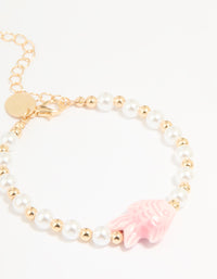 Gold Mixed Charm Fish Bracelets 4-Pack - link has visual effect only