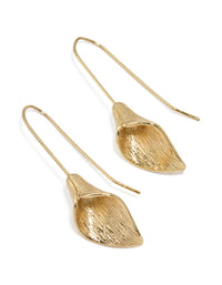 Gold Tulip Drop Earrings - link has visual effect only