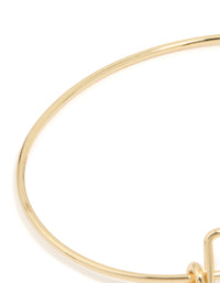 Gold Cross Flower Bangle - link has visual effect only