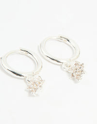 Silver Plated Brass Flower Stud & Hoop Earrings 4-Pack - link has visual effect only