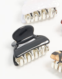 Neutral Acrylic Claw Clips 4-Pack - link has visual effect only