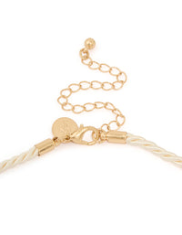 Gold Cord Shell Pendant Necklace - link has visual effect only