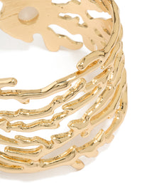 Gold Pearl Coral Wrist Cuff - link has visual effect only