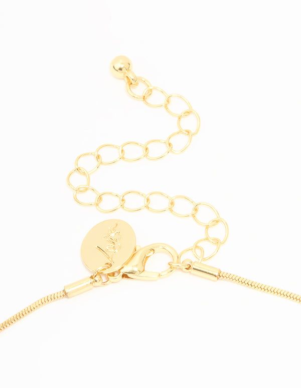Gold Plated Heart Pendant Necklace