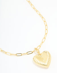 Gold Plated Diamante Heart Locket Necklace - link has visual effect only