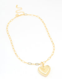 Gold Plated Diamante Heart Locket Necklace - link has visual effect only