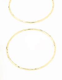 Gold Plated Textured Bangles 5-Pack - link has visual effect only