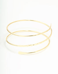 Gold Plated Textured Wrap Arm Cuff - link has visual effect only
