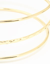 Gold Plated Textured Wrap Arm Cuff - link has visual effect only