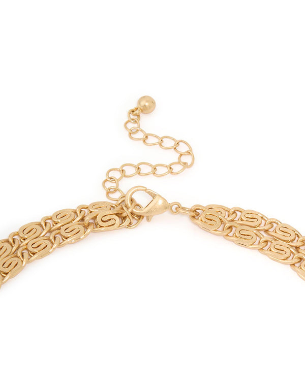 Gold Layered Barrel Y-Necklace
