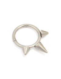 Titanium Pointed Punk Clicker Ring - link has visual effect only
