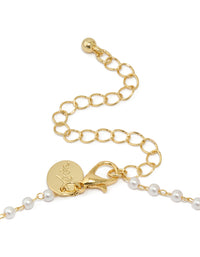 Gold Plated Pearl Letter A Necklace - link has visual effect only