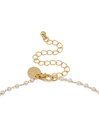 Gold Plated Pearl Letter E Necklace - link has visual effect only