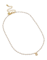 Gold Plated Pearl Letter S Necklace - link has visual effect only