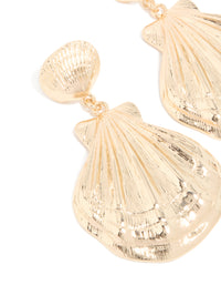 Gold Mega Shell Drop Earrings - link has visual effect only