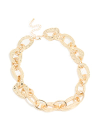 Gold Chunky Organic Chain Necklace - link has visual effect only