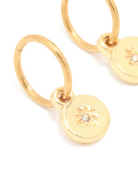Gold Plated Surgical Steel Thin Disc Star Clicker Eaerings - link has visual effect only