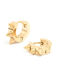 Gold Plated Surgical Steel Pointed Spikey Clicker Earrings - link has visual effect only