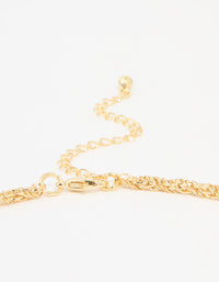 Gold Plated Twisted Chain Cross Necklace - link has visual effect only