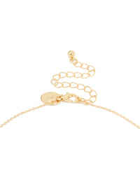 Gold Plated Cubic Zirconia Baguette Cross Pendant Necklace - link has visual effect only