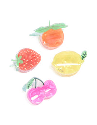Acrylic Mini Fruit Claw Clips 4-Pack - link has visual effect only
