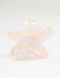Iridescent Acrylic Medium Starfish Claw Clip - link has visual effect only