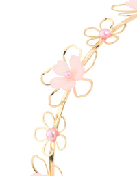 Gold Pearl Flower Headband - link has visual effect only