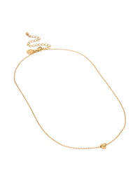 Waterproof Gold Plated Stainless Steel Mini Heart Letter M Necklace - link has visual effect only