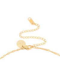 Waterproof Gold Plated Stainless Steel Scorpio Tab Necklace - link has visual effect only