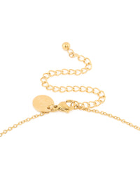 Waterproof Gold Plated Stainless Steel Large Bubble Letter S Necklace - link has visual effect only
