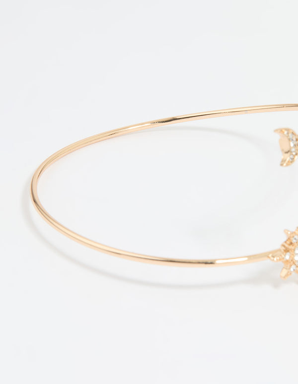 Gold Celestial Diamante Arm Cuff