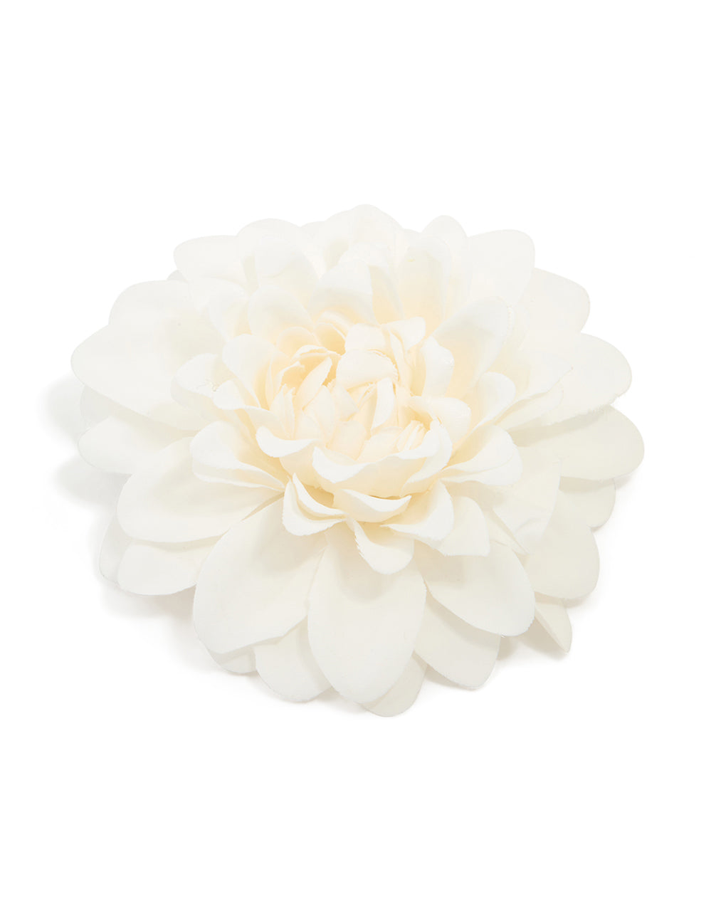 White Dahlia Flower Fabric Corsage
