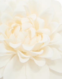 White Dahlia Flower Fabric Corsage - link has visual effect only