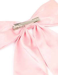 Pink Fabric Statement Bow Clip - link has visual effect only