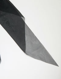 Black Opaque Fabric Drop Bow Hair Clip - link has visual effect only