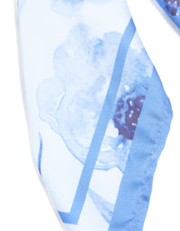 Blue Watercolor Floral Fabric Scarf - link has visual effect only