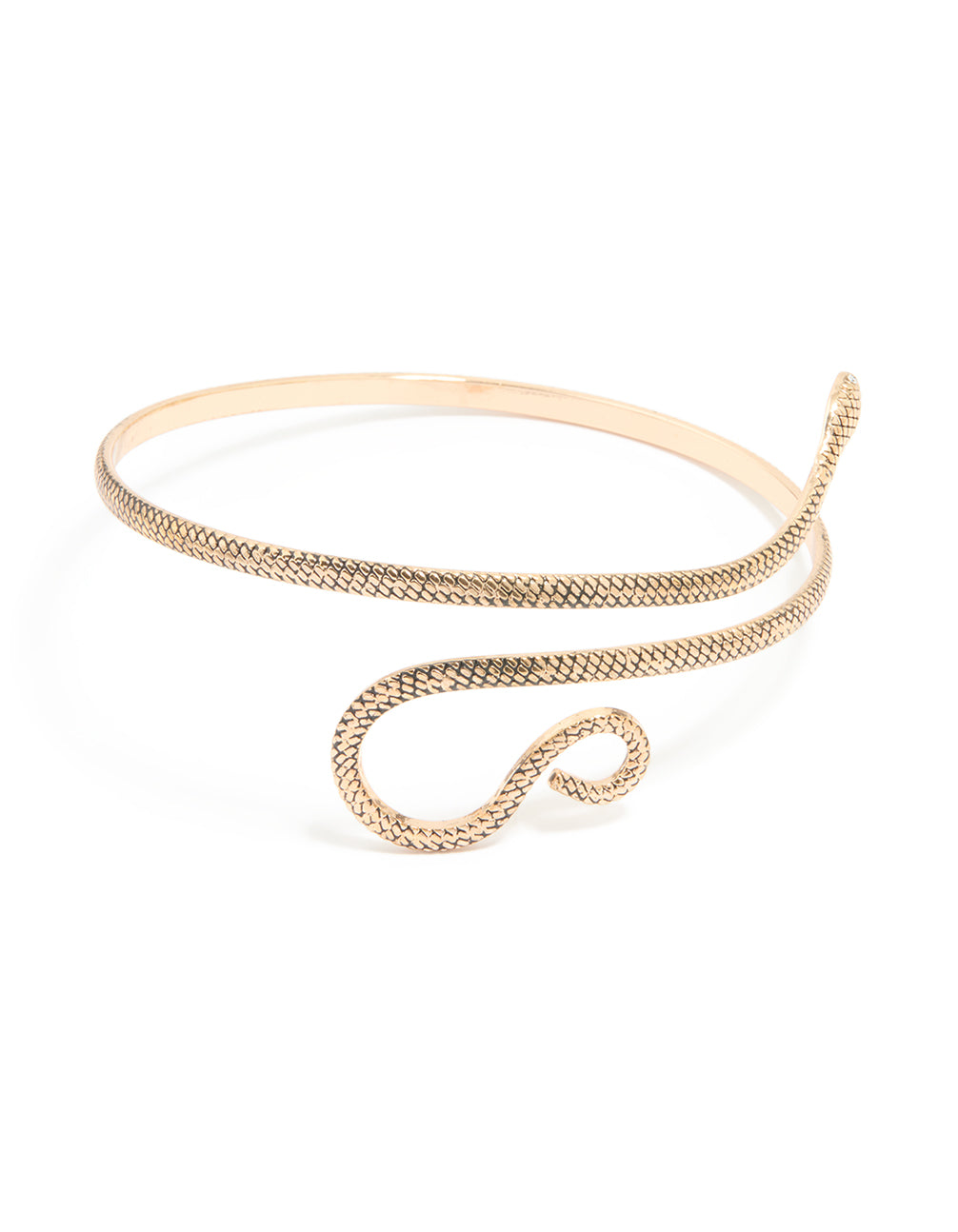 Gold Modern Snake Arm Cuff