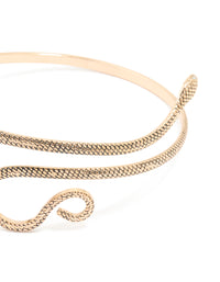 Gold Modern Snake Arm Cuff - link has visual effect only