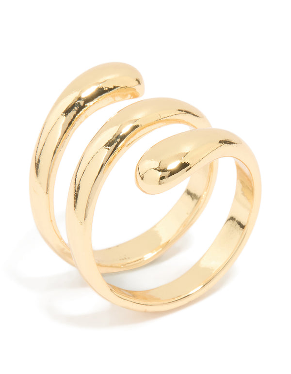 Gold Plated Triple Layer Twist Ring