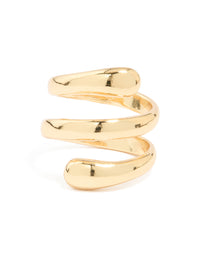 Gold Plated Triple Layer Twist Ring - link has visual effect only