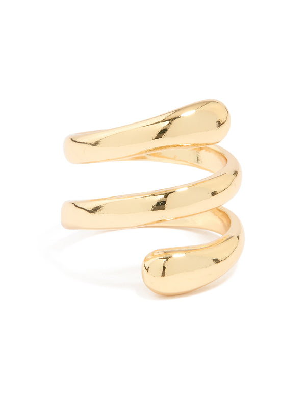 Gold Plated Triple Layer Twist Ring