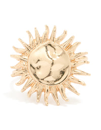 Gold Modern Sun Ring - link has visual effect only